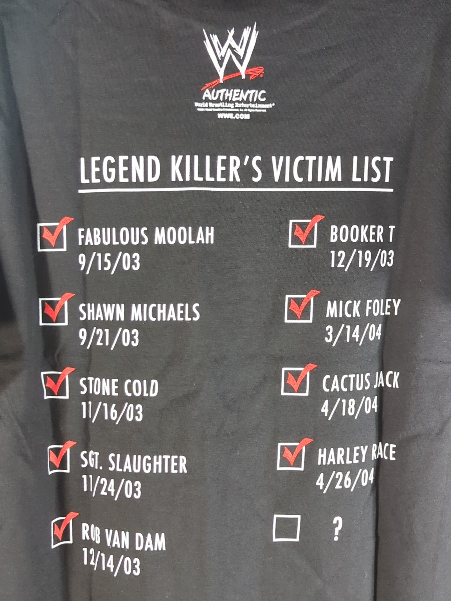 Randy Orton "LEGEND KILLER TOUR" T-shirt (WWE (2004) / Black)