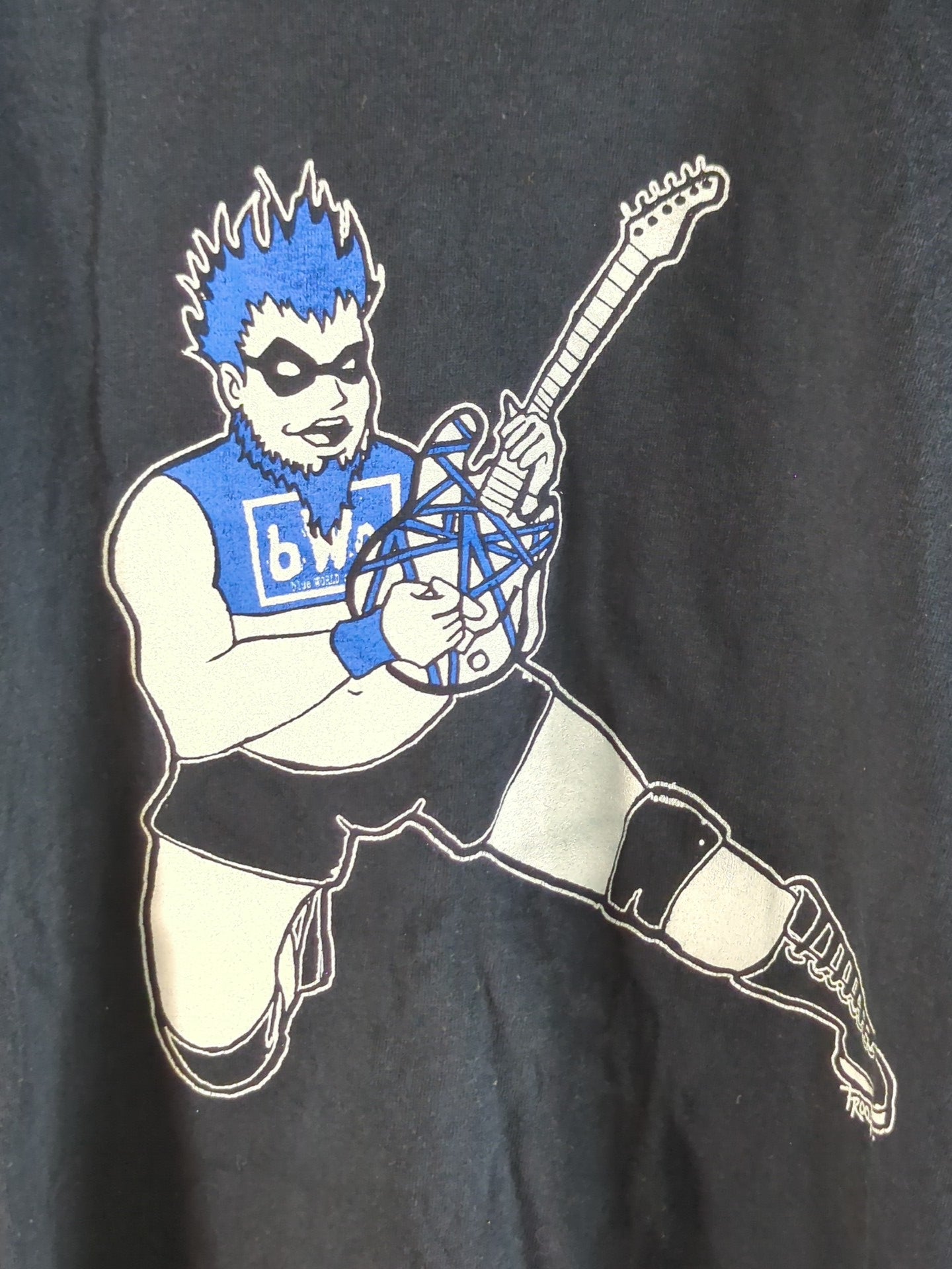 ブルー・ミーニー「A NIGHT FOR DA' BLUE GUY!!!」イラストTシャツ(ブラック)
