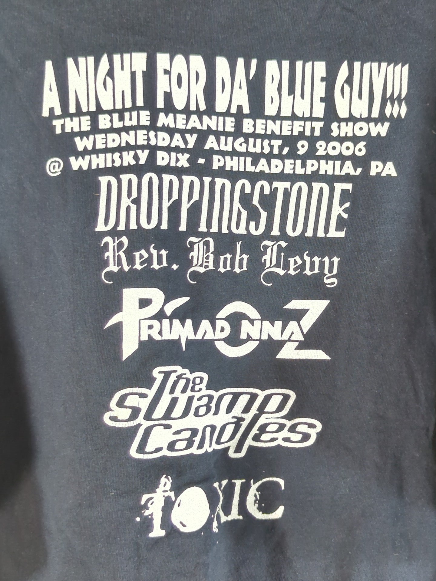 ブルー・ミーニー「A NIGHT FOR DA' BLUE GUY!!!」イラストTシャツ(ブラック)