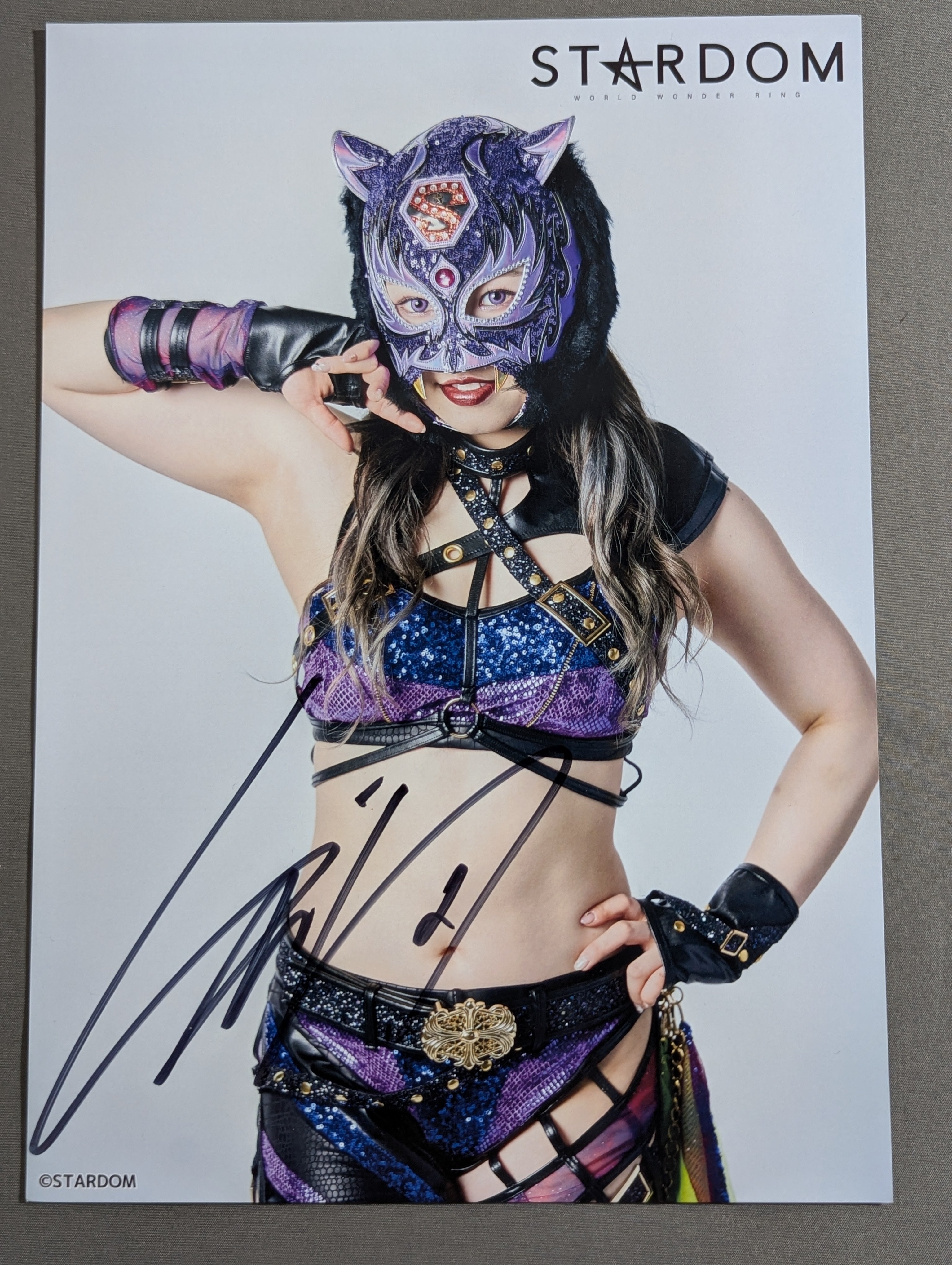 スターライト・キッド 直筆サイン入り スターダムポートレート(F-6