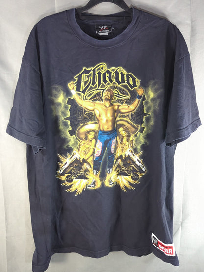 チャボ・ゲレロ「Chavo(ローライダー＆セニョリータ)」イラストTシャツ(WWE(2000s) / ブラック)