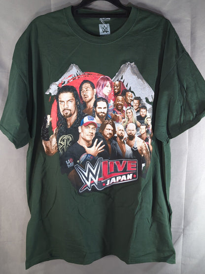 WWE LIVE JAPAN 2016「JULY 1-2」ピクチャーTシャツ(WWE(2016) / モスグリーン)
