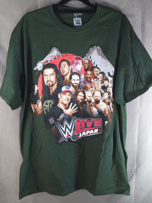 WWE LIVE JAPAN 2016「JULY 1-2」ピクチャーTシャツ(WWE(2016) / モスグリーン)