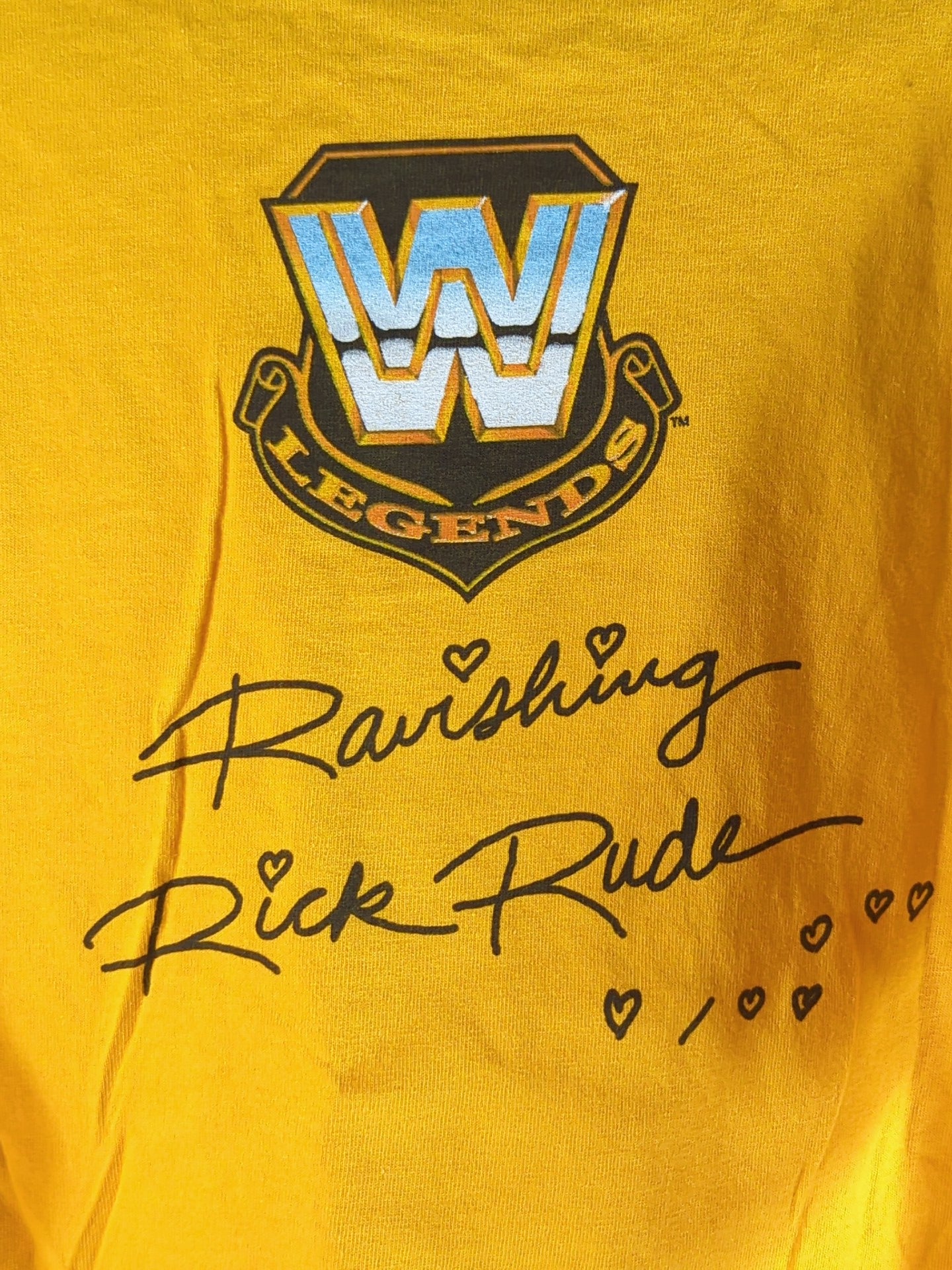 Rick Ruud "SiIMPLY RAVISHING!" Picture T-shirt (WWE (2000s) / Yellow)