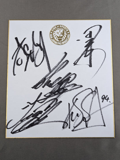 ★世界の新日ジュニア★ 新日本プロレス Jr.ヘビー級5選手 寄せ書き(ライオンマーク色紙)