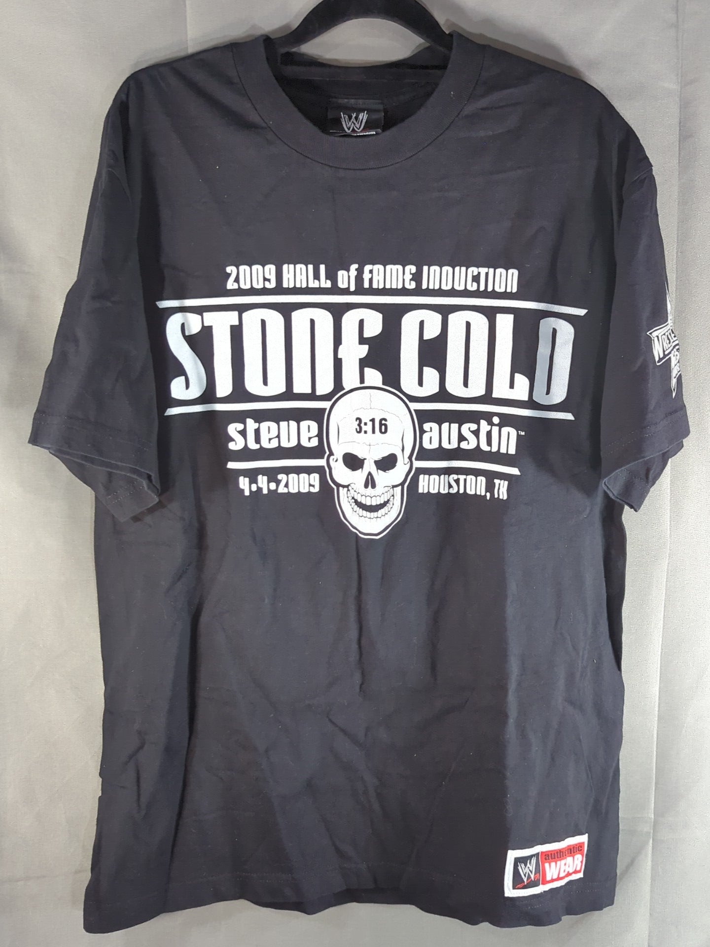 ストーンコールド・スティーブ・オースチン「2009 HALL OF FAME INDOCTION」Tシャツ(WWE(2008) / ブラック)