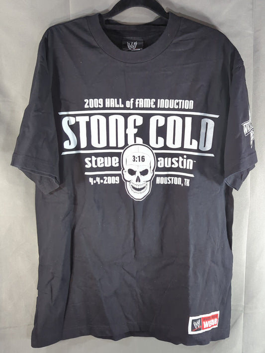 ストーンコールド・スティーブ・オースチン「2009 HALL OF FAME INDOCTION」Tシャツ(WWE(2008) / ブラック)