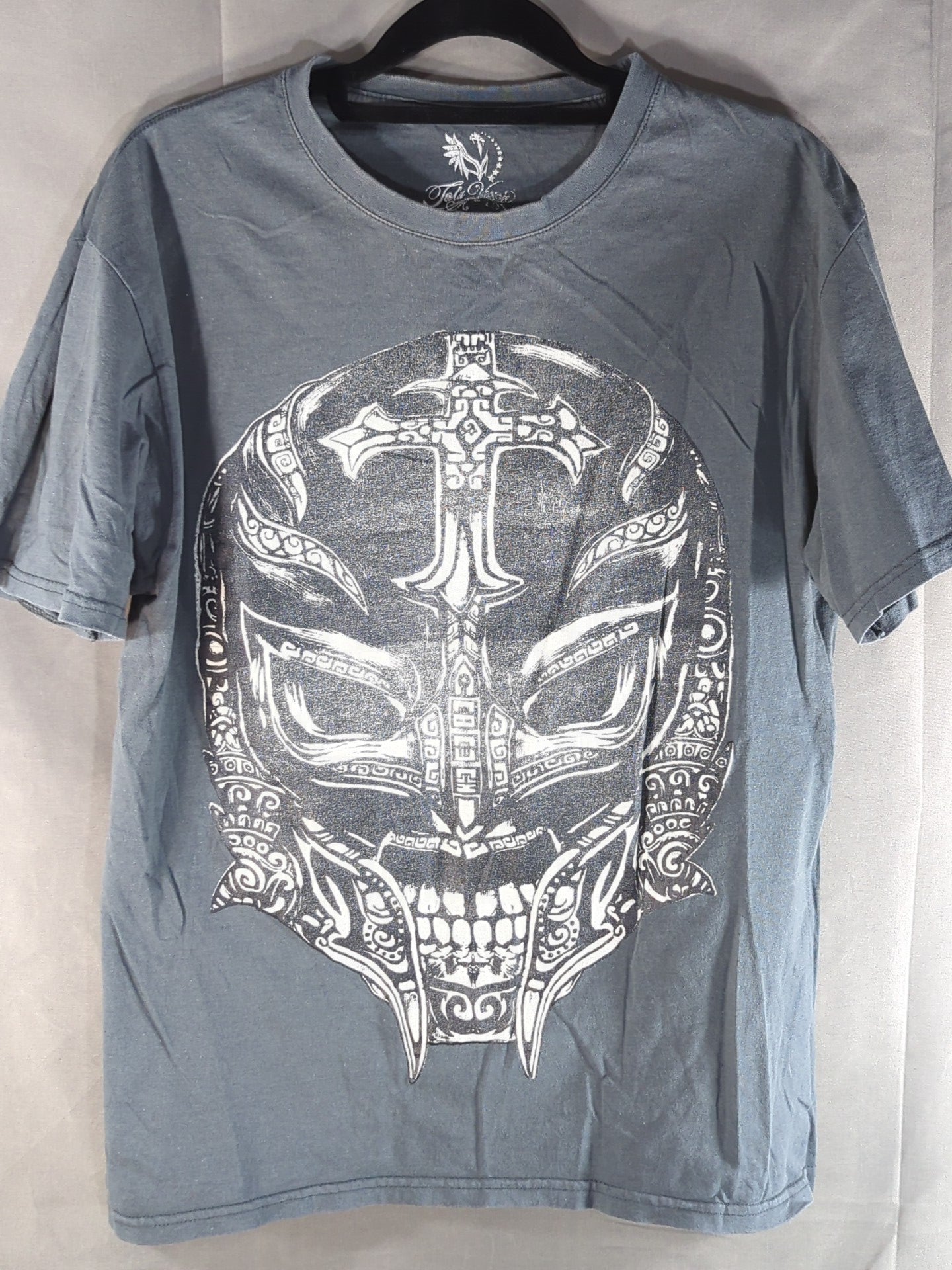 レイ・ミステリオ マスクイラストTシャツ(グレー)