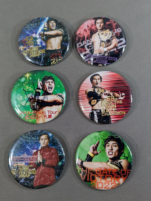 ★Jumping Turtle★ JACKY KAMEI PinBack button Set