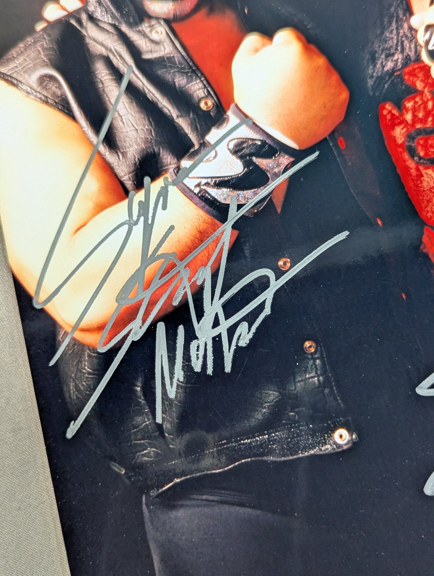 Super Strong Machine & Masked Superstar 2 hand signed autographs  Pro-Photo 