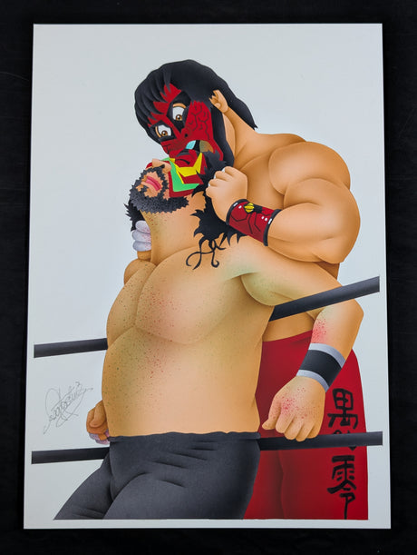★坂井永年氏 原画作品★「The Oriental Mysterious Parentage」グレート・ムタvsザ・グレート・カブキ