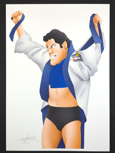 ★坂井永年氏 原画作品★「若獅子」アントニオ猪木