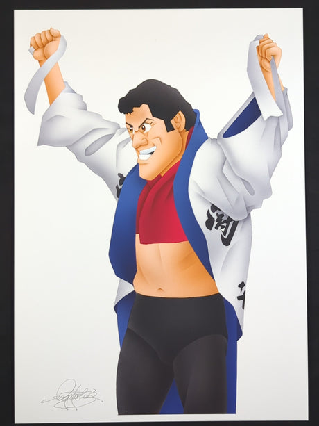 ★坂井永年氏 原画作品★「燃える闘魂」アントニオ猪木