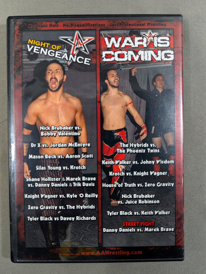 AAW NIGHT OF VENGENCE ＆ WAR IS COMIMG