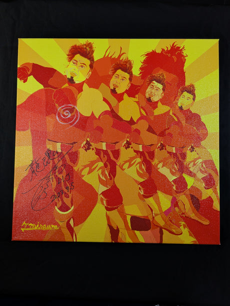 【鷹木信悟 直筆サイン入り】三澤威氏作 アートキャンバス