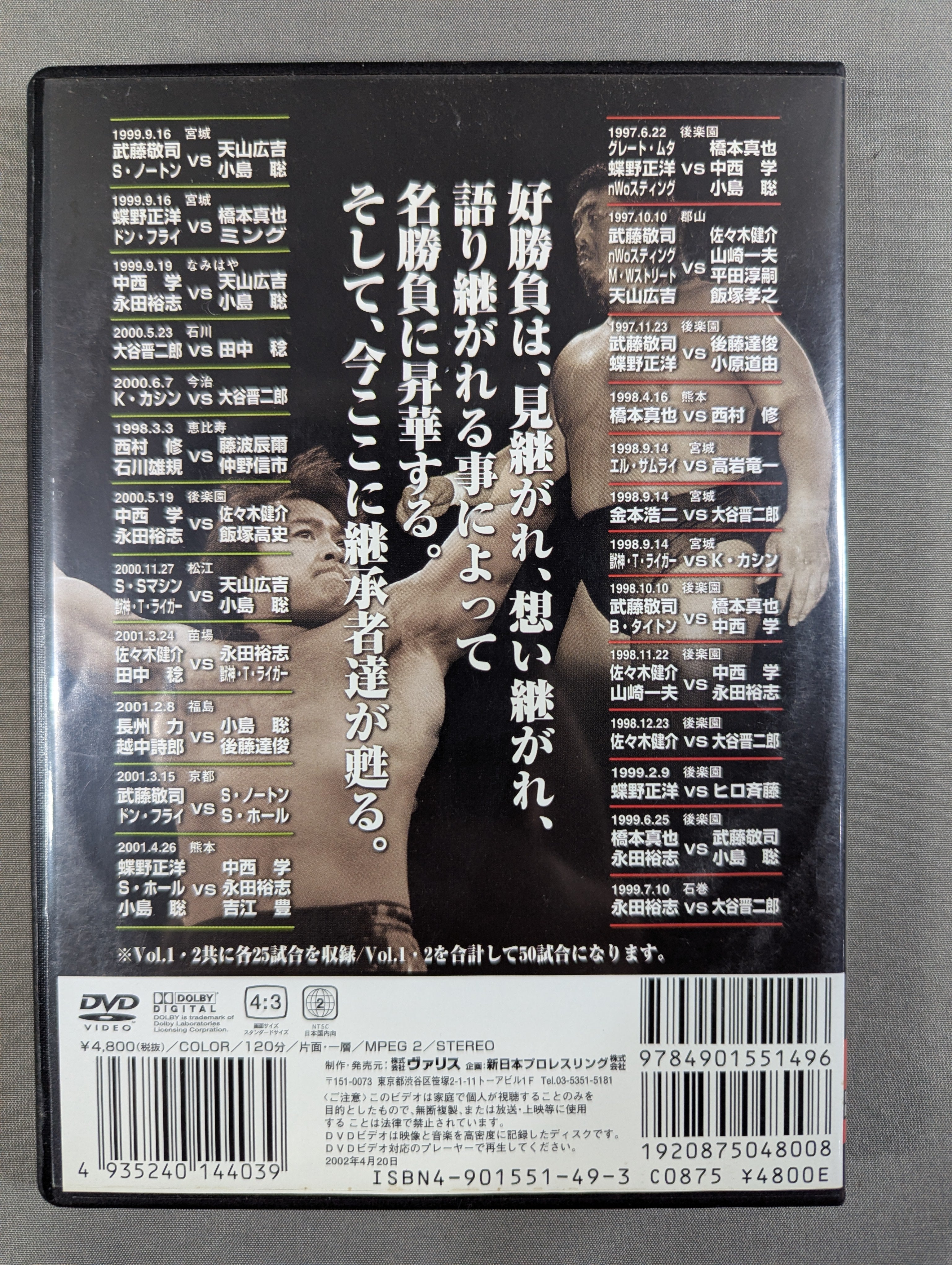 新日本プロレス激闘､感動の名勝負BEST50 Part.2 闘魂VスペシャルDVD