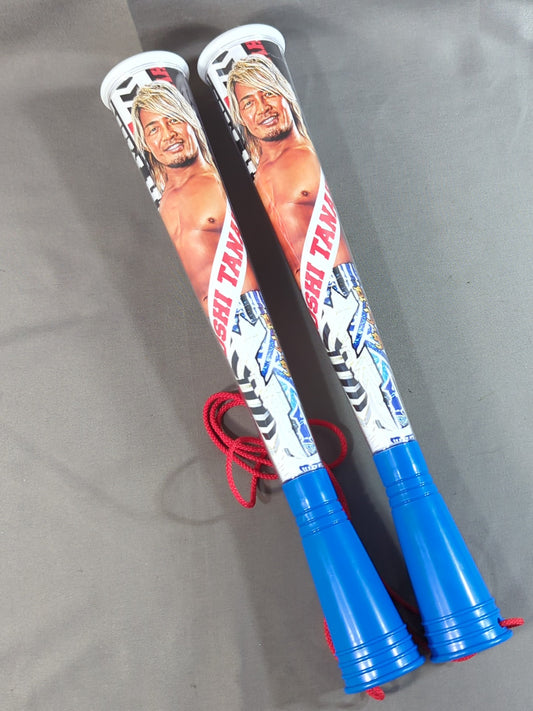 Hiroshi Tanahashi  cheering clear twin bat