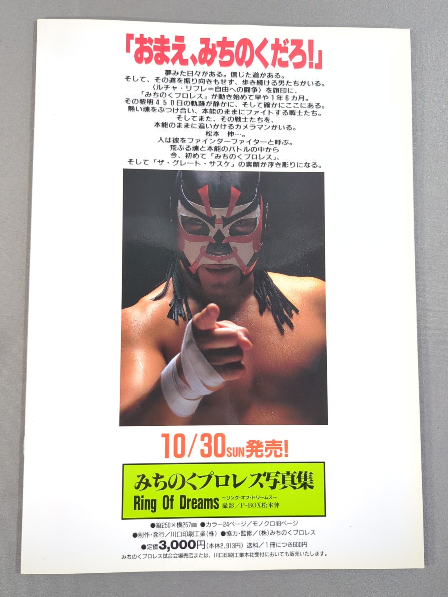 スペル・デルフィン 直筆サイン入り】みちのくプロレス 永遠の炎