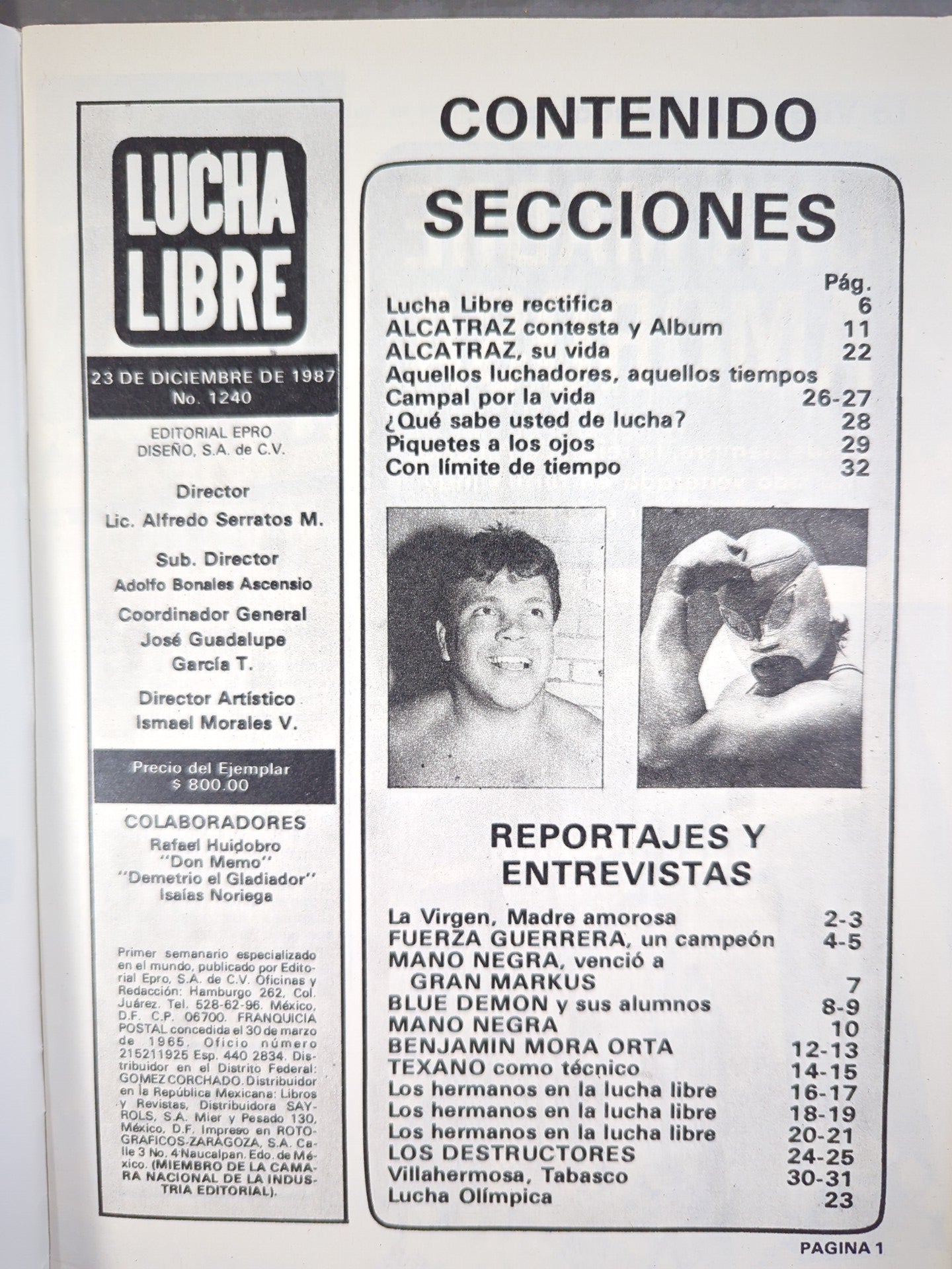 LUCHA LIBRE No.1240