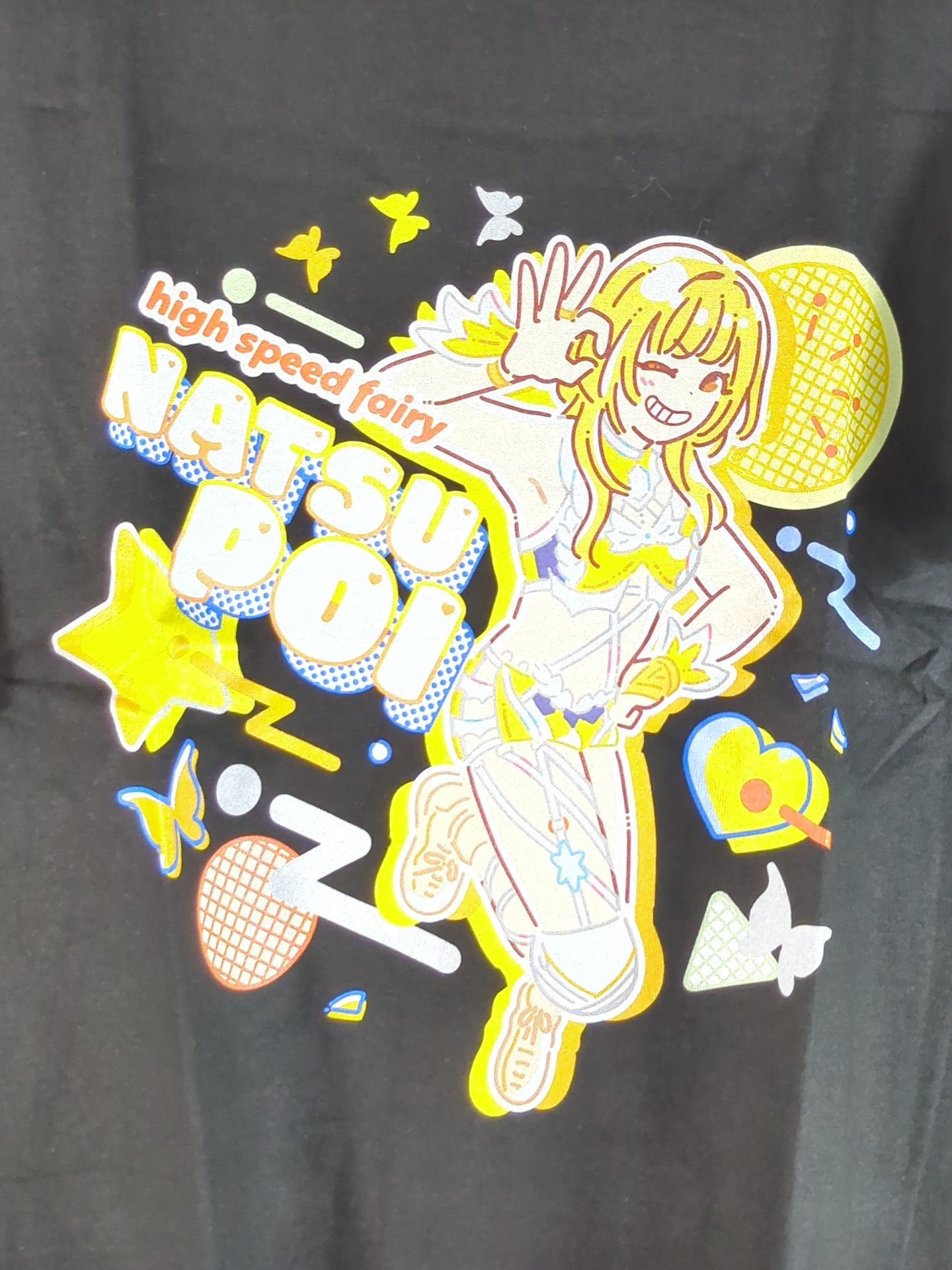 M みつき　きにおと　Tシャツ　マルイ　ポプショ なつぽい「ポップイラスト」Tシャツ(ブラック) – 闘道館