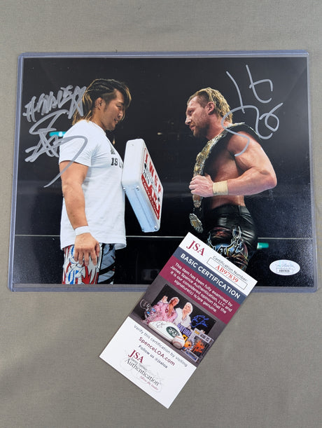 ★JSA★ 棚橋弘至＆ケニー・オメガ 直筆Wサイン入り ポートレート(JSA証明)