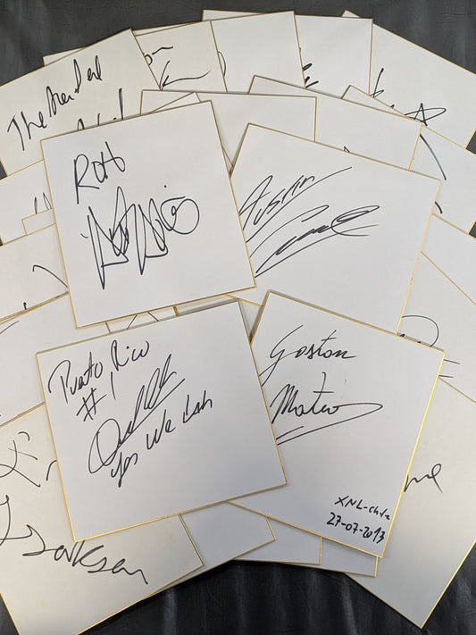 Overseas wrestlers hand signed autograph Shikishi ( Autograph board ) set(1)