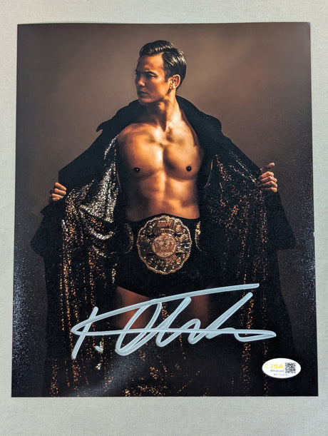 ★JSA★ オカダ・カズチカ 直筆サイン入り ポートレート(AEWベルト)