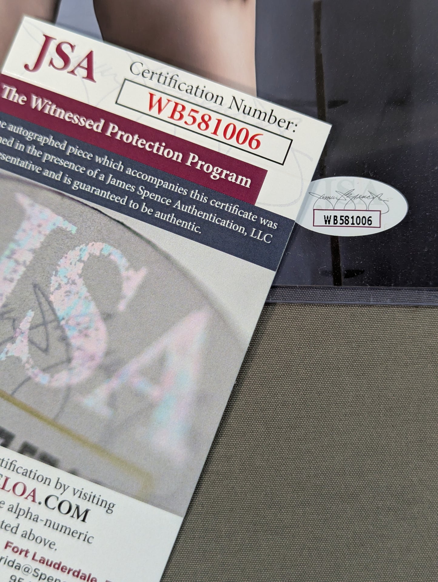 ★JSA★ ジュリア 直筆サイン入り ポートレート(カルバン・クライン)