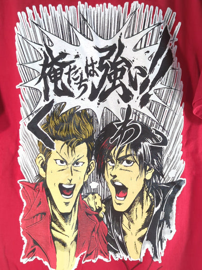 【Yuko Mｉｙａｍｏｔｏ &Isami Kodaka 2 hand signed autographs ] Yankee two pistols "We are strong!!" Illustration T-shirt