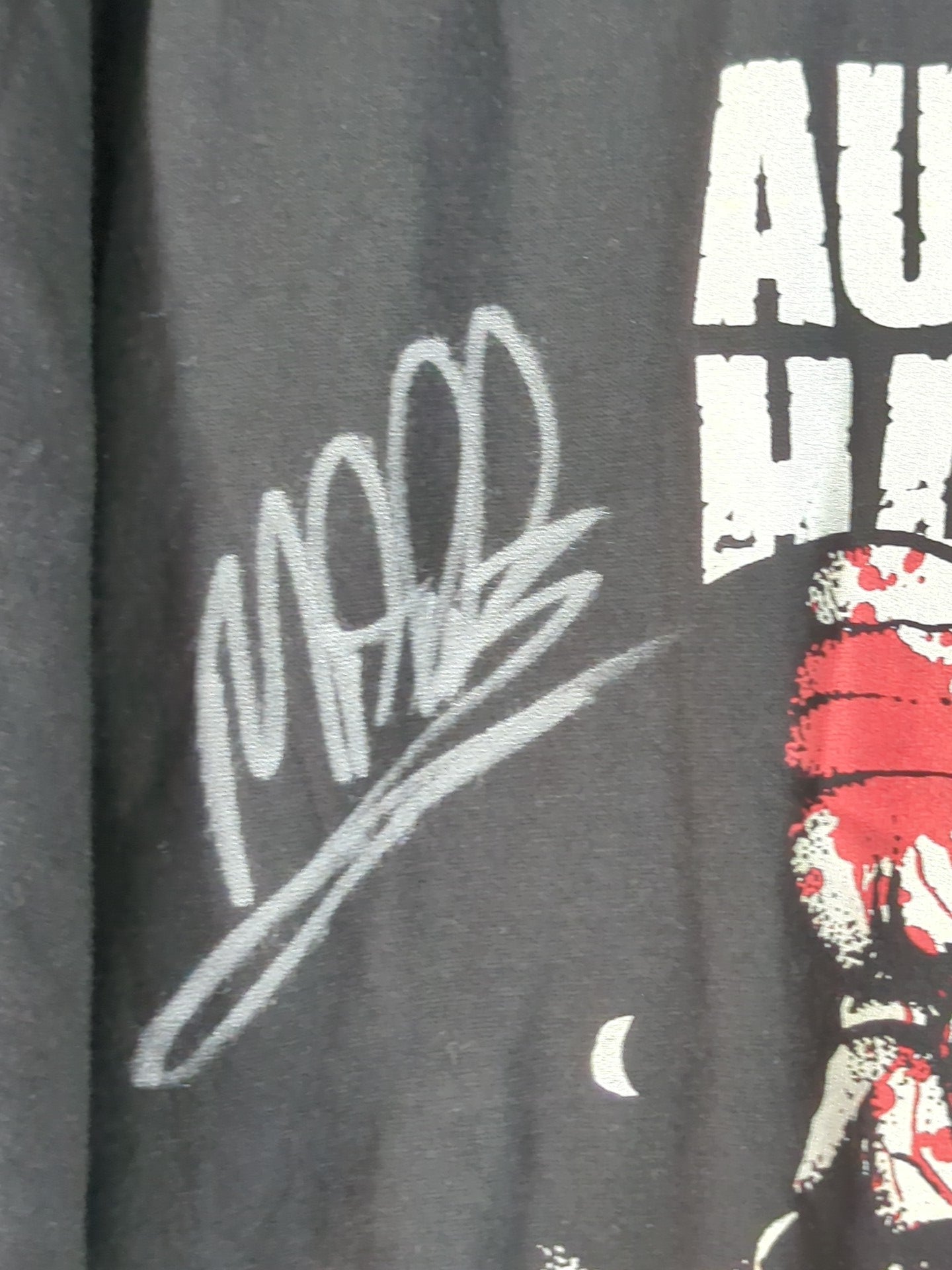 [2 hand signed autographs ] Mad Dog Connery & Bixin "AUSTRALIAN HARDCORE" Illustration T-Shirt