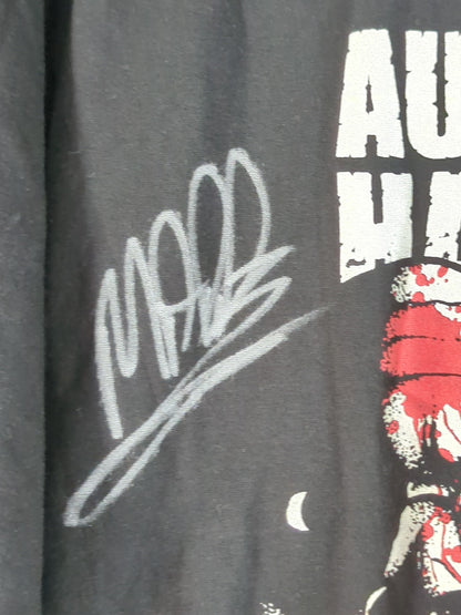 [2 hand signed autographs ] Mad Dog Connery & Bixin "AUSTRALIAN HARDCORE" Illustration T-Shirt