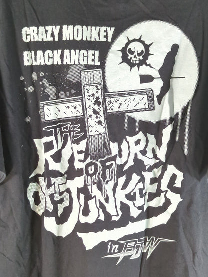 葛西純＆”黒天使”沼澤邪鬼「045邪猿気違’s」イラストTシャツ