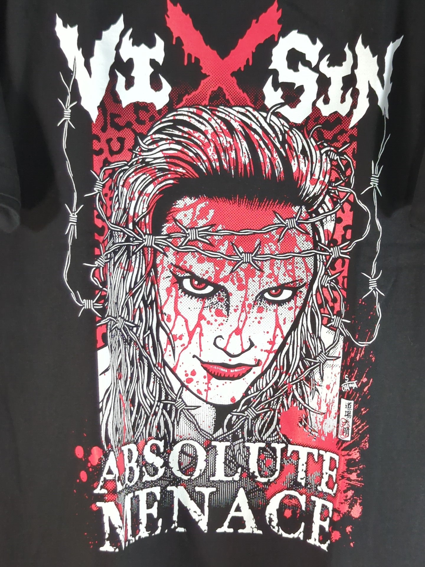 Bixin "ABSOLUTE MENACE" illustration T-shirt