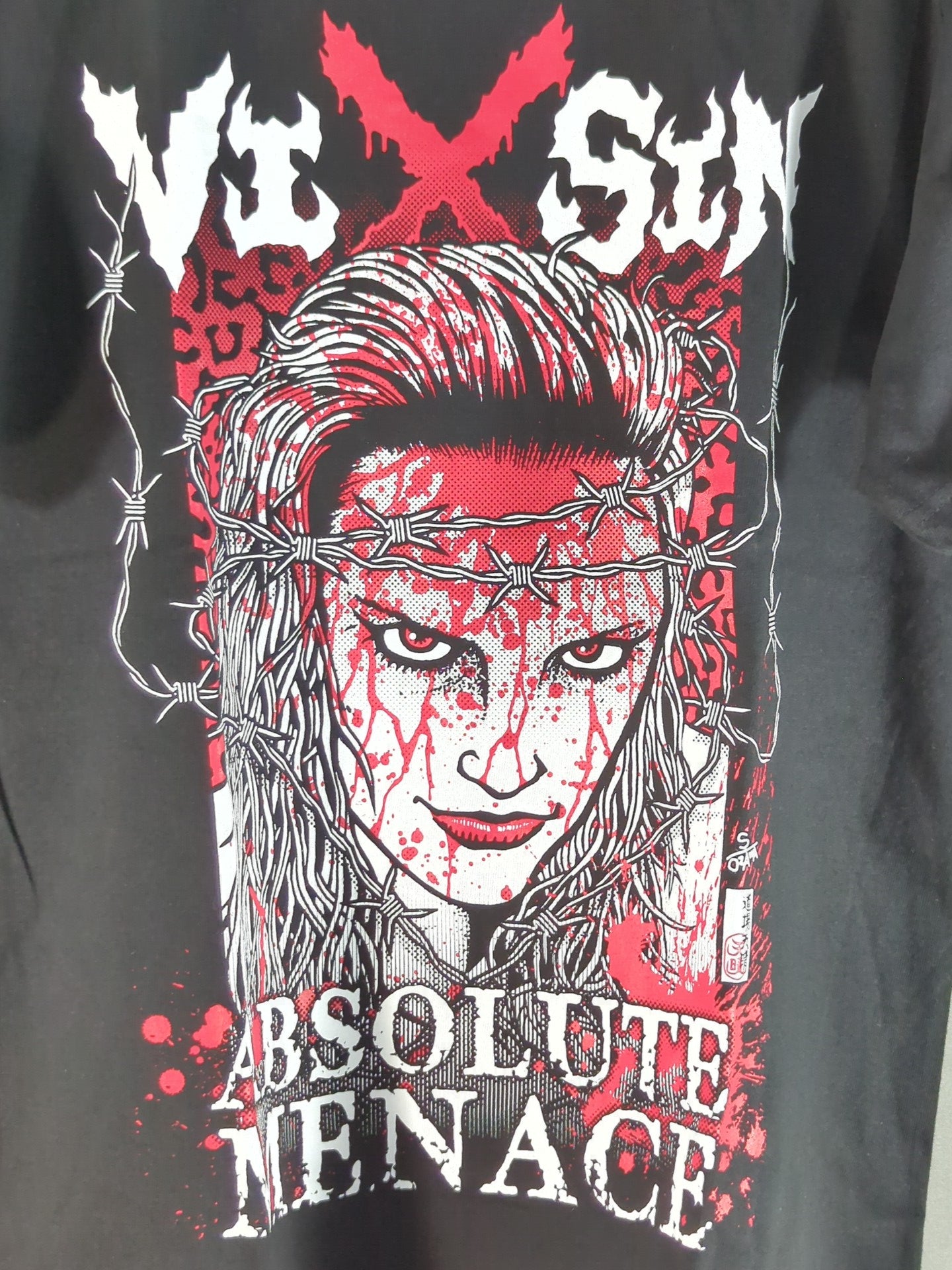 Bixin "ABSOLUTE MENACE" illustration T-shirt