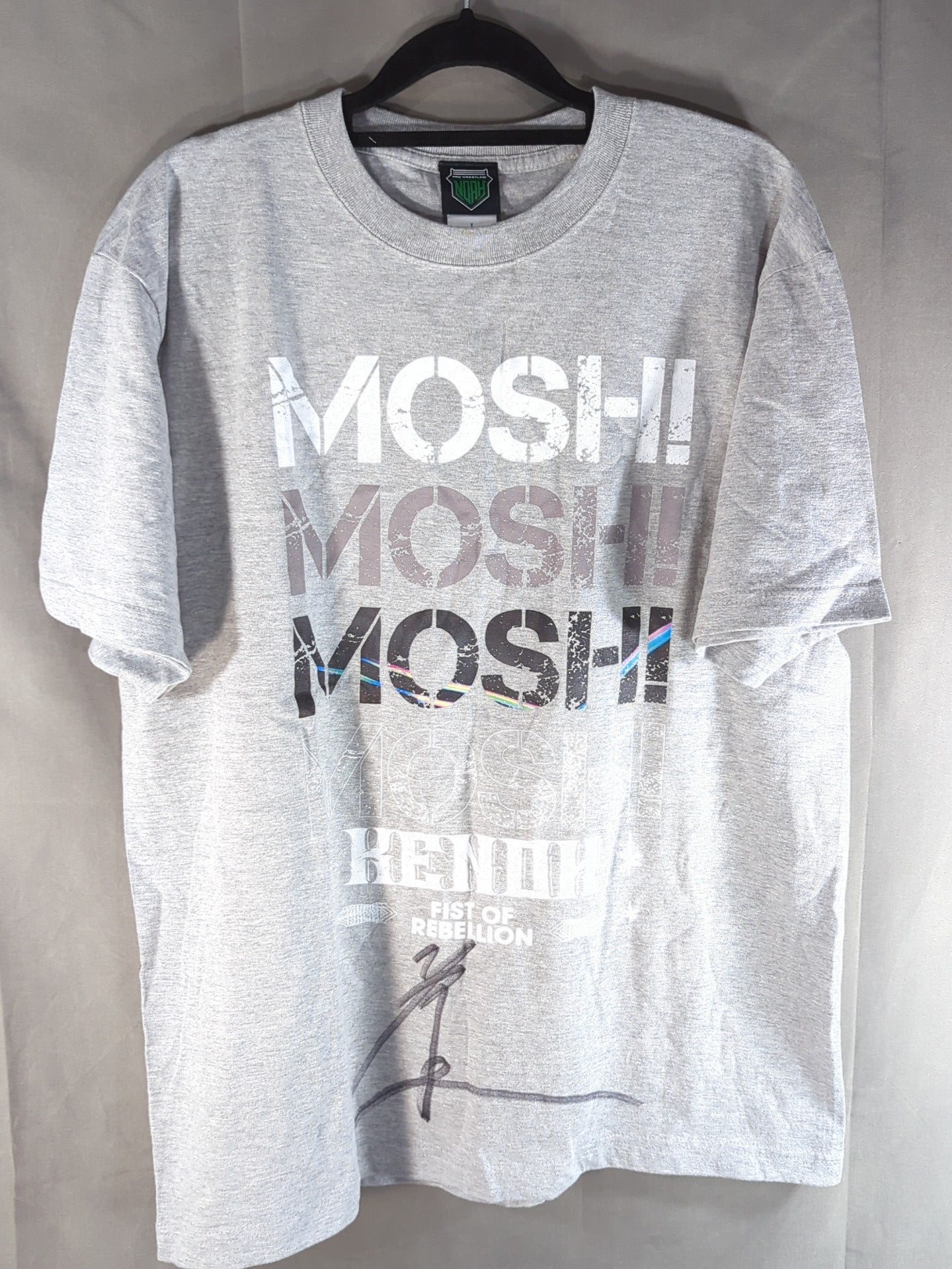 【直筆サイン入り】拳王「MOSHI!」Tシャツ(オールレベリオンver.)