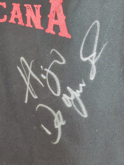 [Hijo de Dr. Wagner Jr  & Galeno del Mar 2 hand signed autographs ] LUCHA LIBRE Special Tag Match Commemorative T-Shirt