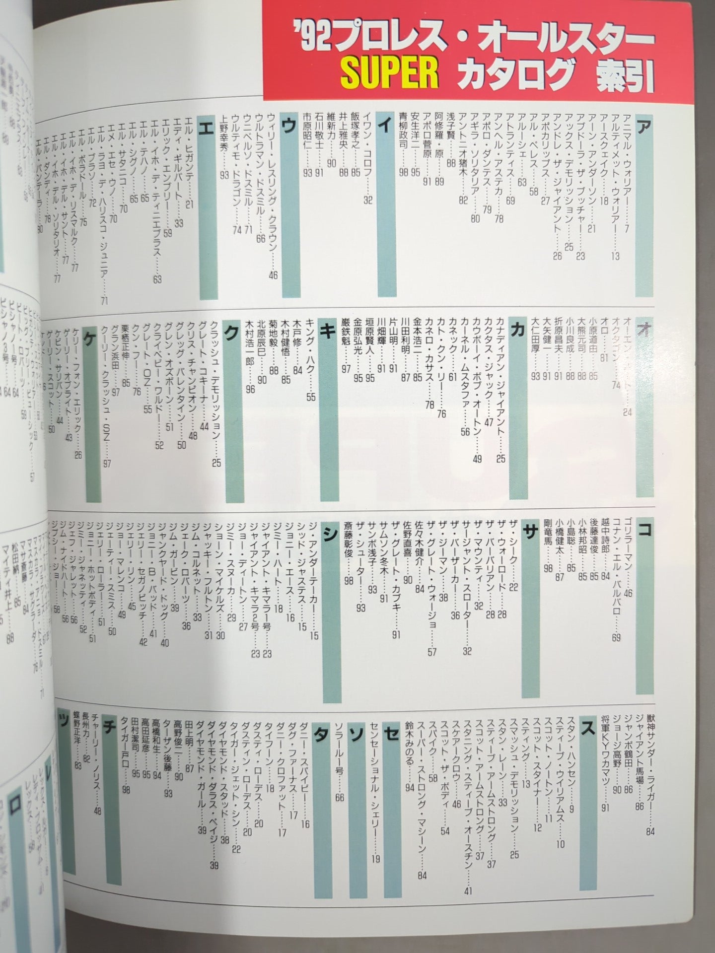 ゴング増刊号 92プロレスオールスターSUPERカタログ