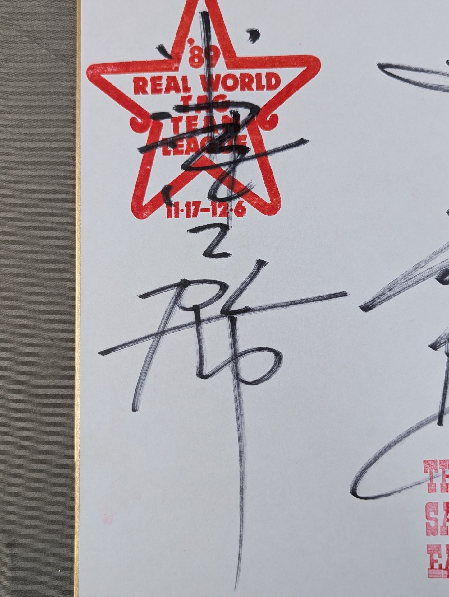★ Olympic duo ★ Jumbo Tsuruta & Yoshiaki Yatsu (89 Real World Tag League Shikishi ( Autograph board ) )