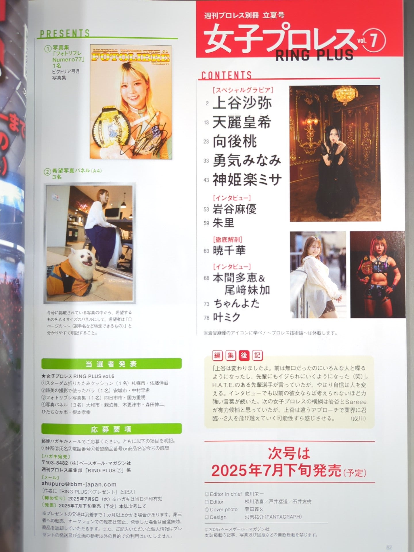 Weekly Pro Wrestling  Appendix 156 "Women's Pro Wrestling  RING PLUS" vol.7