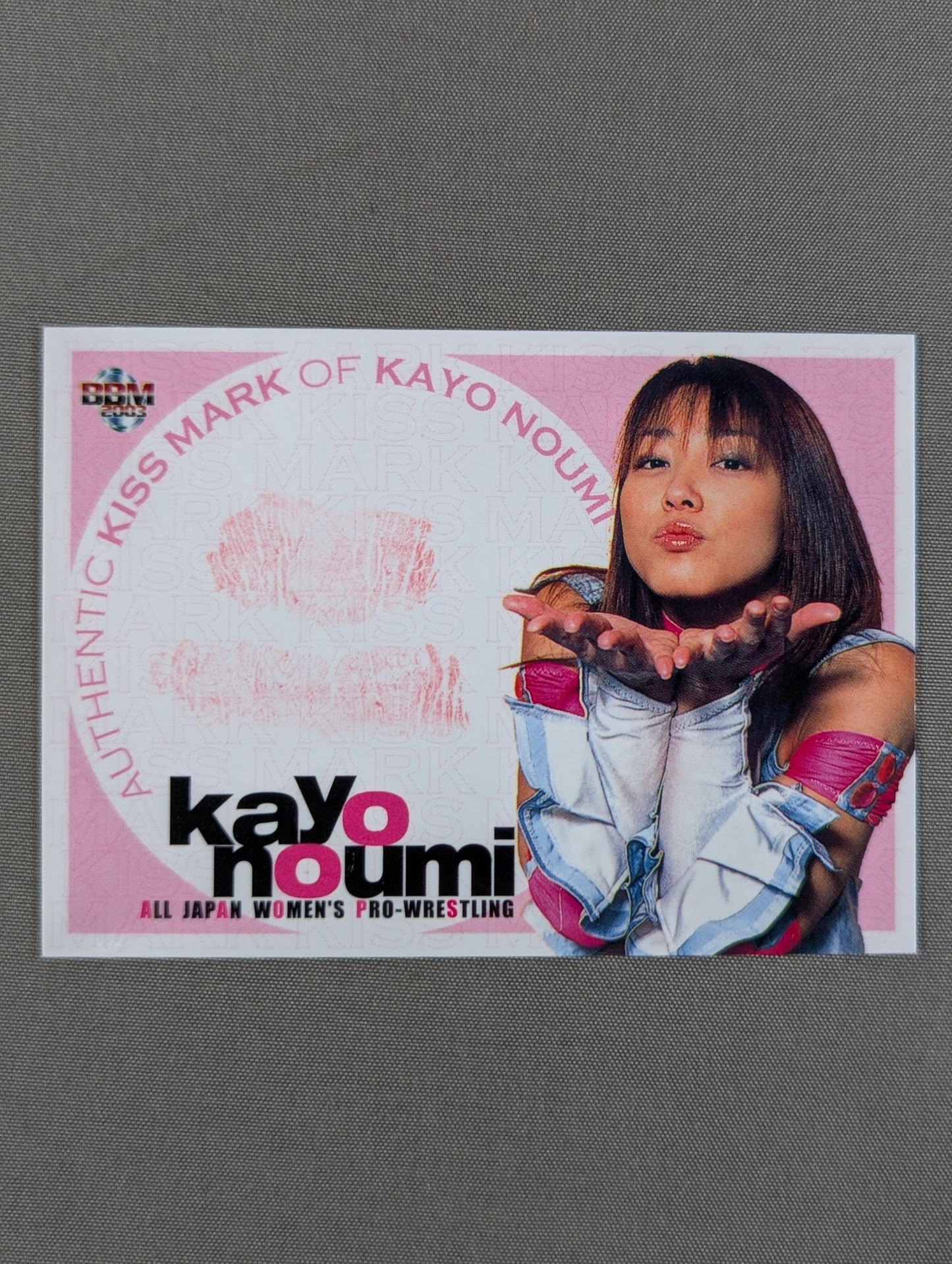 2003 BBM Kayo Noumi  Official Kiss Mark Card