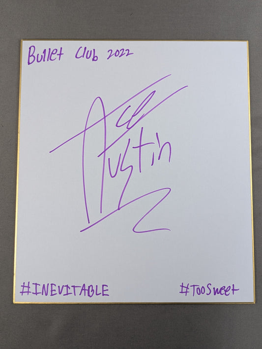 Ace Austin (New Japan Pro Wrestling  50th Anniversary Shikishi ( Autograph board ) )