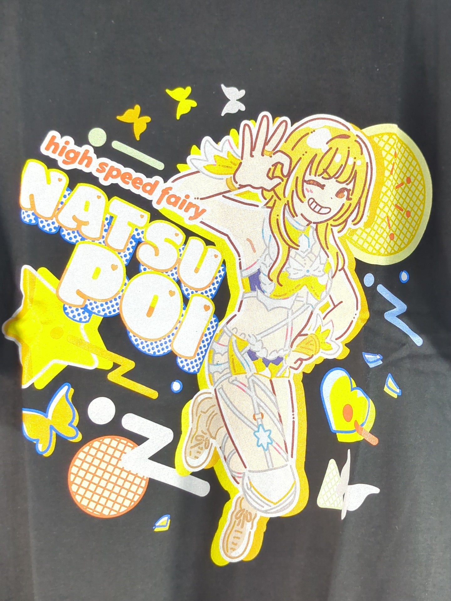 なつぽい「ポップイラスト」Tシャツ(ブラック) – 闘道館