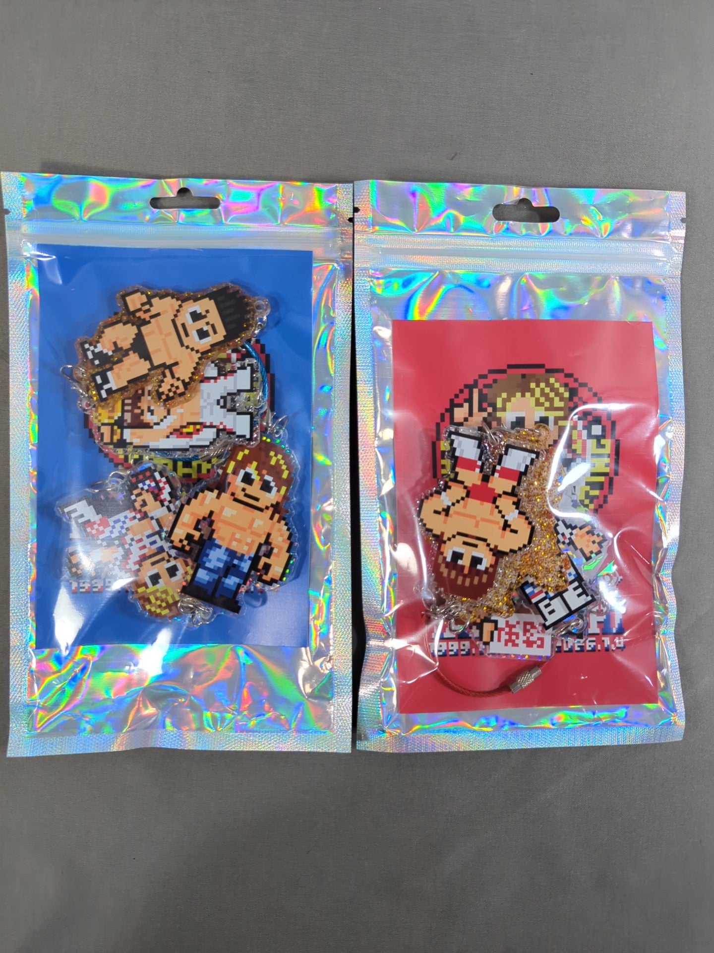 Hiroshi Tanahashi  dotswrestler Connecting 10 Strands Glitter Acrylic Keychain Set