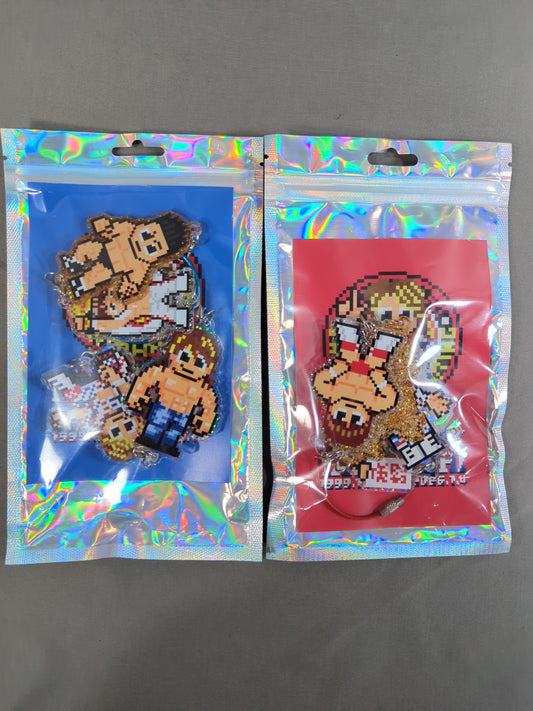 Hiroshi Tanahashi  dotswrestler Connecting 10 Strands Glitter Acrylic Keychain Set