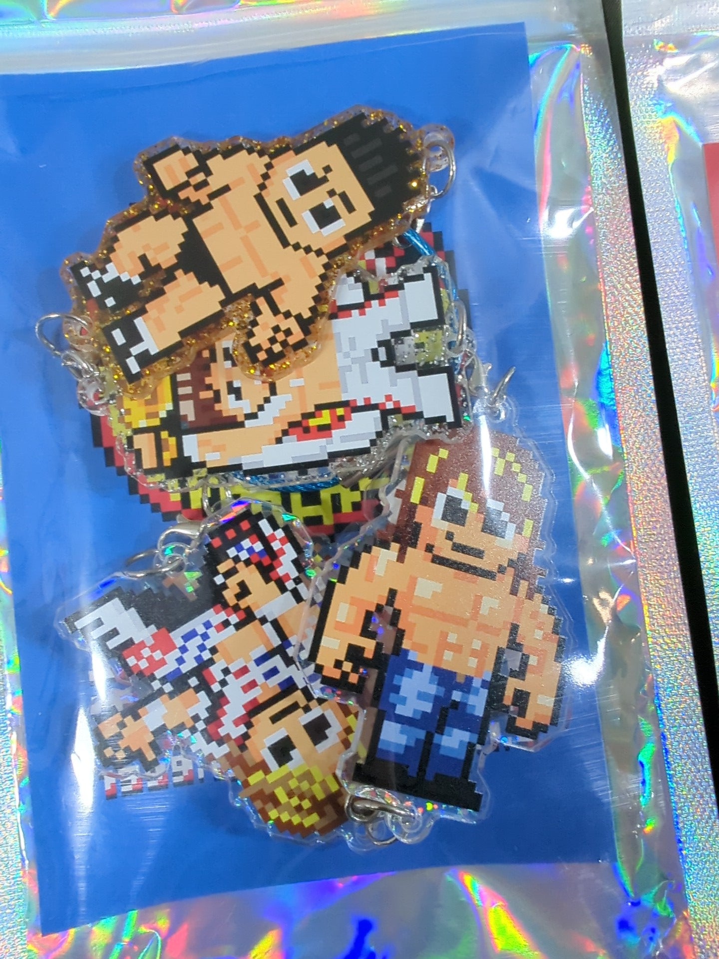 Hiroshi Tanahashi  dotswrestler Connecting 10 Strands Glitter Acrylic Keychain Set