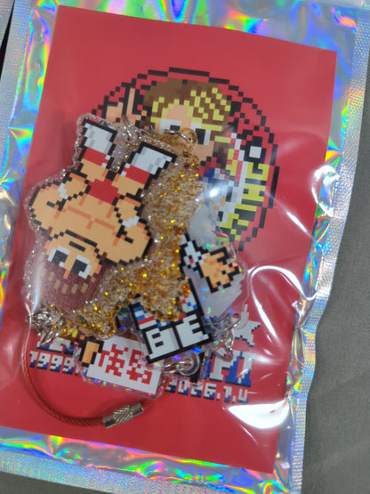Hiroshi Tanahashi  dotswrestler Connecting 10 Strands Glitter Acrylic Keychain Set