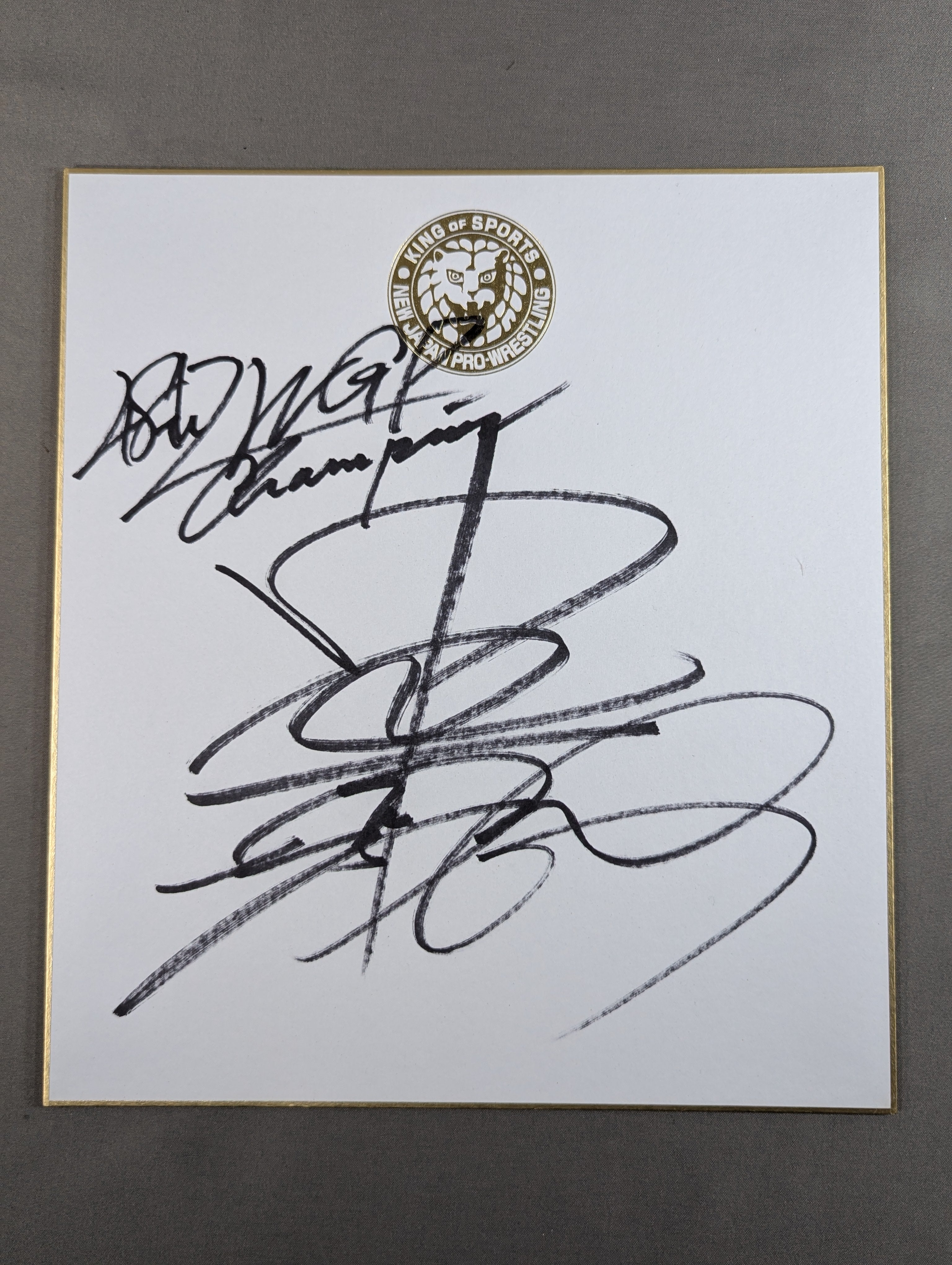 WWE 中邑真輔　直筆サイン色紙 中邑真輔(ライオンマーク色紙) – 闘道館