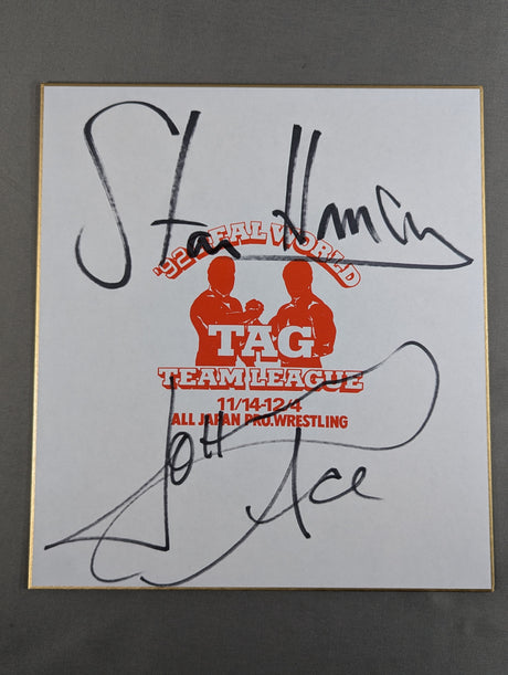 スタン・ハンセン＆ジョニー・エース(92世界最強タッグ色紙)