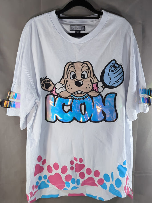 GALFY×Mayu Iwatani  ICON T-Shirt (White/Medium Dog)