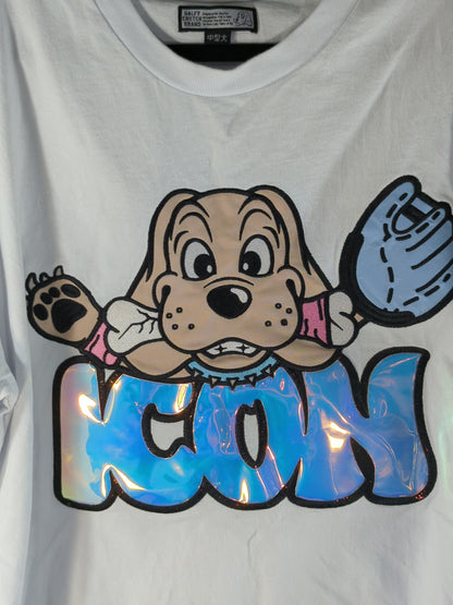 GALFY×Mayu Iwatani  ICON T-Shirt (White/Medium Dog)